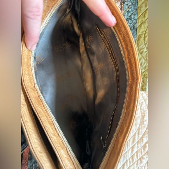 Vintage Ruth Saltz 60s leather clutch Faux Ostrich - Picture 5 of 8